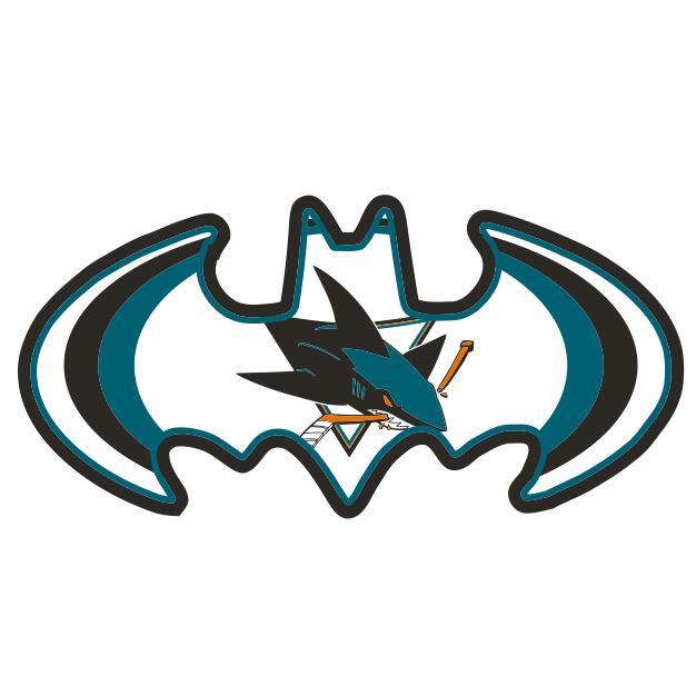 San Jose Sharks Batman Logo iron on transfers
